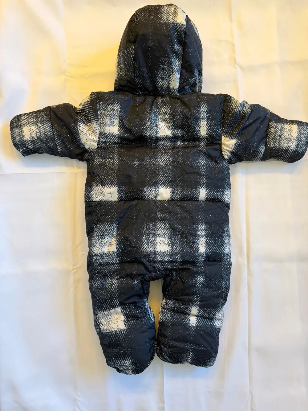 Columbia Snowsuit One-Piece in Black and White Plaid